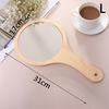 Round Wood Vintage Hand Mirror Makeup Vanity Mirror Cosmetic Make Up Mirrors