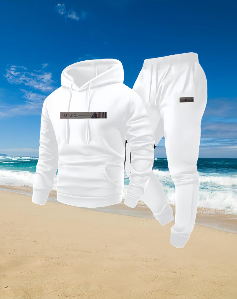 European size new casual fashion men's and women's sweaters, printed hoodies and drawstring sports suits Europe and the United States