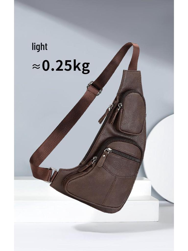 2023 Men's Trendy Chest Crossbody Bag: Versatile Shoulder and Street Backpack for Sports & Commute.