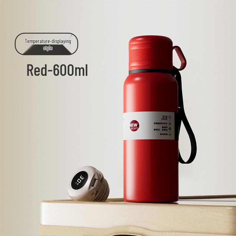Large Capacity Double-Lid Stainless Steel Insulated Cup with Tea Separator for Men and Women - Portable, Car-Friendly, and Outdoor Ready