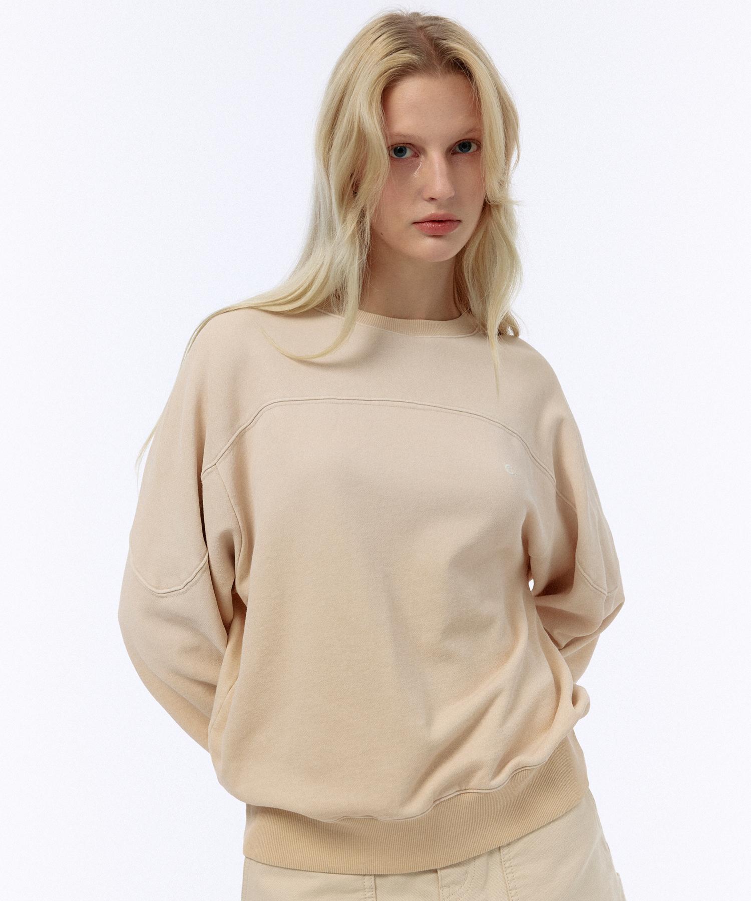Гвоздика [24Ос Гвоздика] Пигментный свитшот (бежевый) Beige/Free