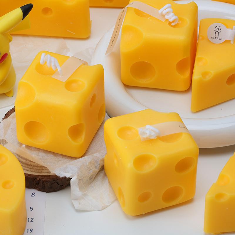 Cheese Aromatherapy Candle Handheld Gift Fragrance Candle Creative Festival Gift Decoration Style Atmosphere Ornament