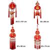 Delicated Red Wall Ornament Hanging Spring Festival Decor 2026 Lucky Pendants  Party Decor
