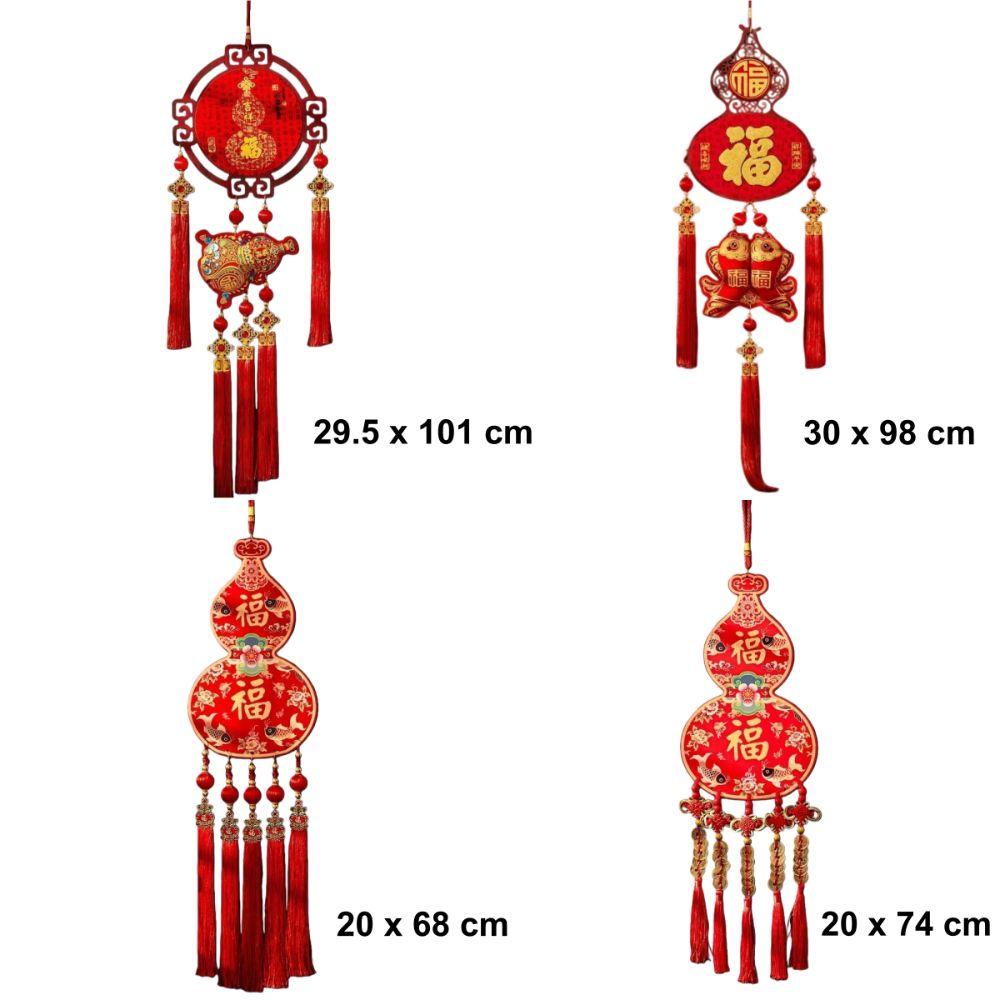 Delicated Red Wall Ornament Hanging Spring Festival Decor 2026 Lucky Pendants  Party Decor