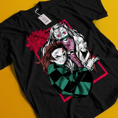 Demon Slayer Shirt Tanjiro Tshirt Nezuko T-Shirt Muzan Doma Tee Inosuke Zenitsu