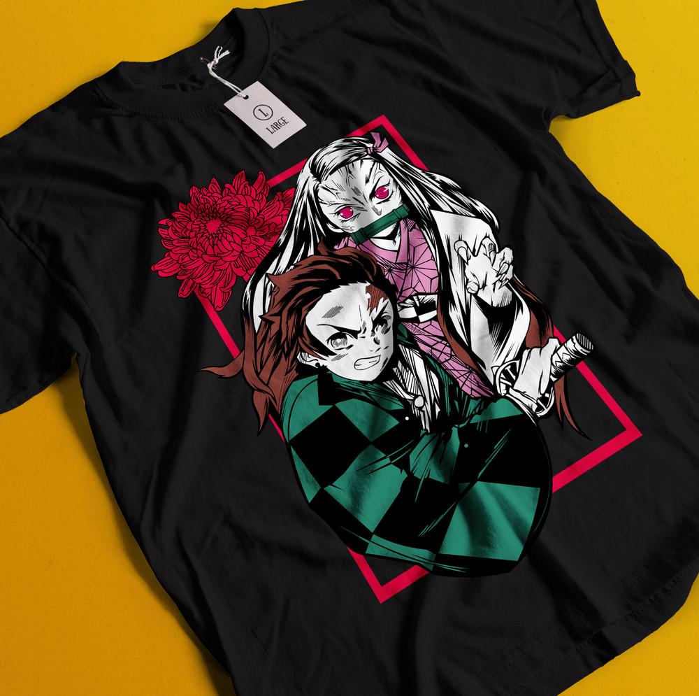 

Рубашка Истребитель демонов Футболка Тандзиро Футболка Нэдзуко Футболка Мудзан Дома Футболка Иноске Зеницу 4XL