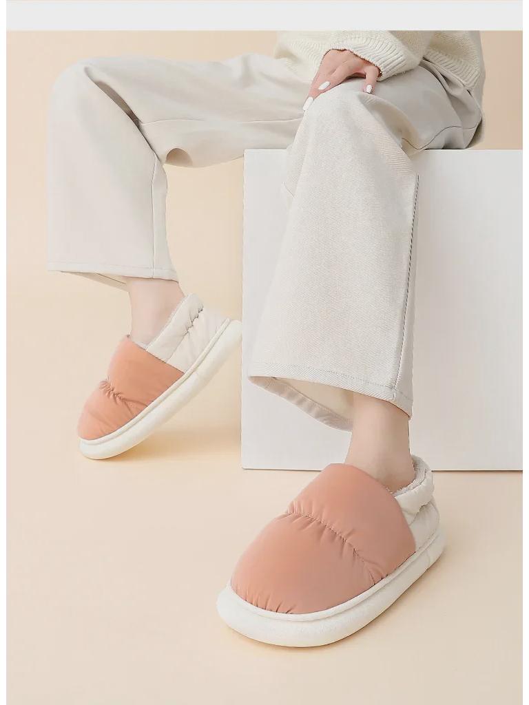 2023 New Waterproof Non-Slip Warm Cotton Indoor Slippers for Women & Men
