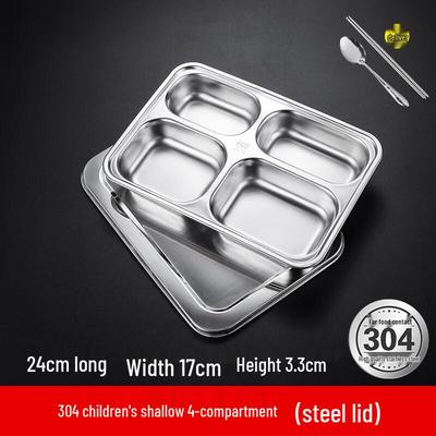 304 Stainless Steel Divided Meal Tray