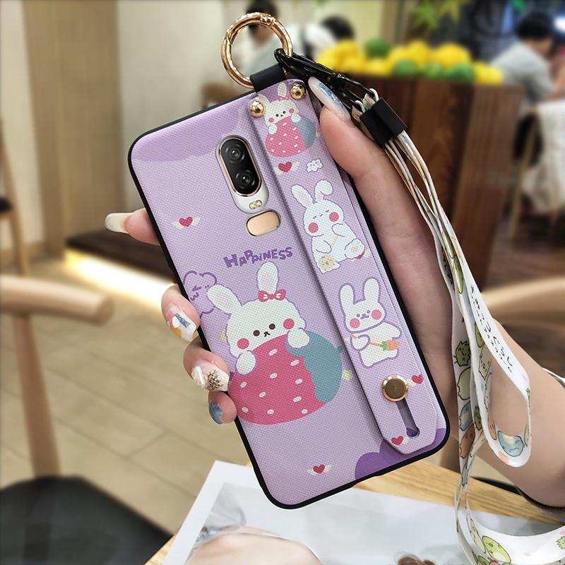 Anti-dust Cartoon Phone Case For OnePlus 6/1+6 Dirt-resistant Kickstand Ring Protective Waterproof Cute Shockproof