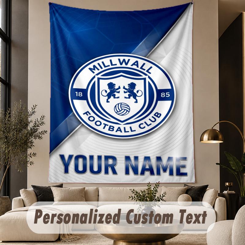 Custom Text Tapestry Millwall Print Wall Tapestry Indoor Living Room Wall Decor