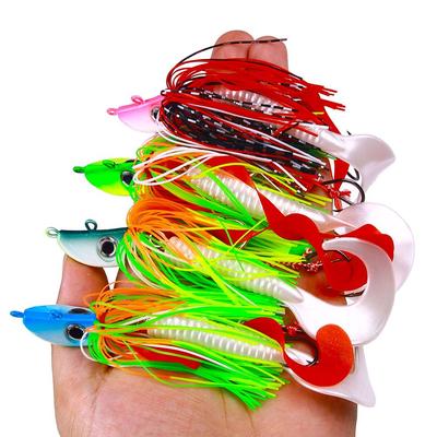 HENGJIA 1pcs Multifunctional Jigging Lure Spinnerbait Grub Wobbler Fishing Tackle