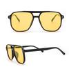 Classic Oversized Pilot Sunglasses Women Vintage Double Bridge Big Sun Shades Glasses Unisex Yellow Driving Eyewear UV400 Shades