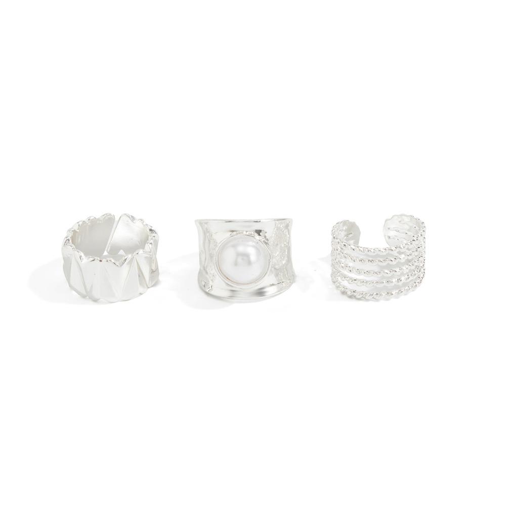 Exaggerated Wide Ring Set Heart Shaped Women Jewelry Fashion Joint Rings  Ladies