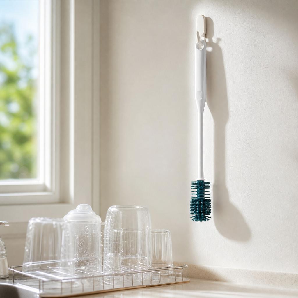 Long Handle Bottle Cleaning Brush - Flexible for Bottles, Reusable , Kitchen Cleaning Tool