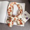 Luxary Brand Design Flower Print Silk Scarf for Women Fashion Hair Headband Foulard Lady Skinny Bag Scarves Neckerchief Tie