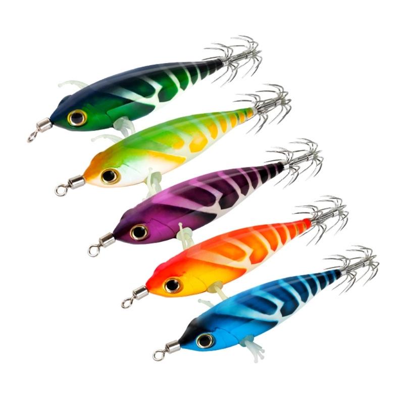 Fishing Lures Shrimp Lures Baits Glow Jig Hook 5.5cm Glow Squid Jig Artificial Hard Baits Cuttlefish Hook