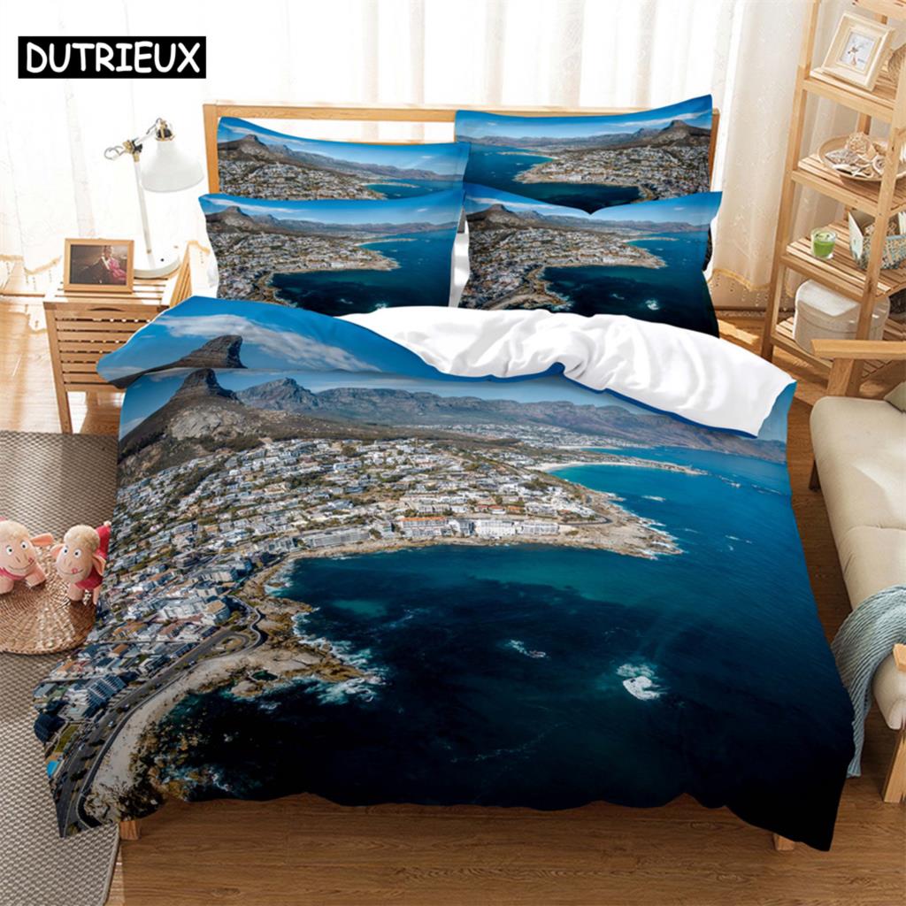 Sea Fashion Bedding Set 2/3pcs 3D Digital  Printing Duvet Cover Sets 1 Quilt Cover + 1/2 Pillowcases US/EU/AU Size