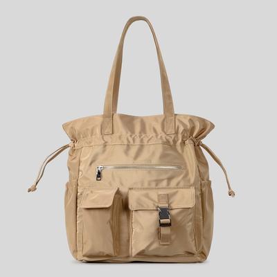 Nylon Kordelzug Mund Große Kapazität Umhängetasche Einfache Mehrfach-Taschen Studenten Schultasche Lässige Allround-Handtasche