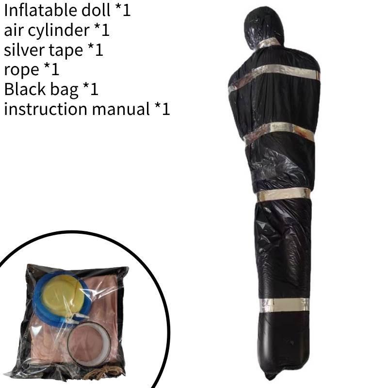 Realistic Halloween Fake Corpse Prop Plastic Material Modern Style 150cm Red