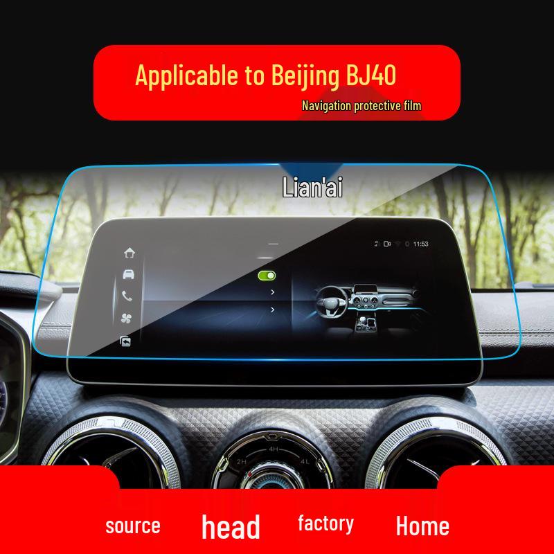 Beijing BJ40 Navigation Tempered Film & BJ20, F40, BJ60 Console Protective Accessories.