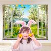 Spring Photography Backdrop Garden Landscape Outside The Window Back Drop Flowers Blooming Decor Backgroud Photo Booth Props
