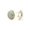 Green Lacquered Earrings with 18-carat Yellow Gold Finish - Sul