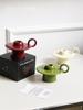 European Candle Ceramic Holder with Round Handle  Aromatherapy Candle Stand Seat,Burning Home Decoration Desktop Ornament