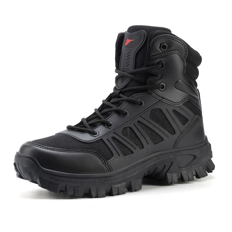 Tactical boots High top medium tube outdoor combat boots Large size field training trekking boots
