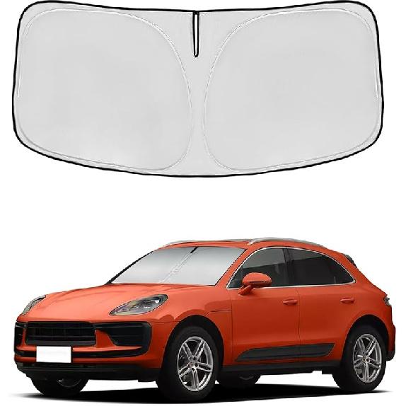 Windshield Sun Shade For Mazda 3 2014-2018 Double Layer 240T Front Window Shade  Fit Mazda 3 Sun Visor Foldable Shade Blocks UV Rays Summer Must Have For Porsche Macan 2014-20