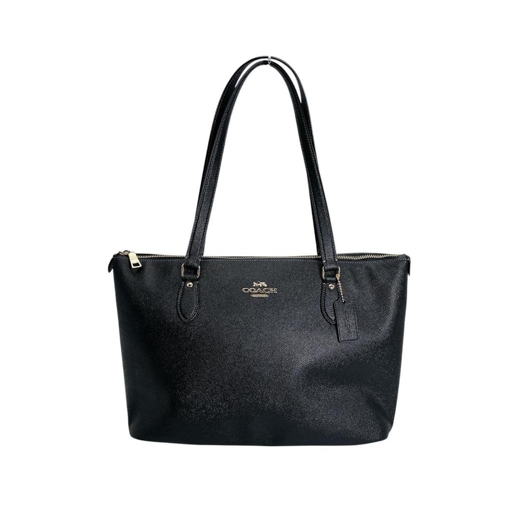 COACH Cross grain gallery tote Tote Bag leather black Women CH285 Used