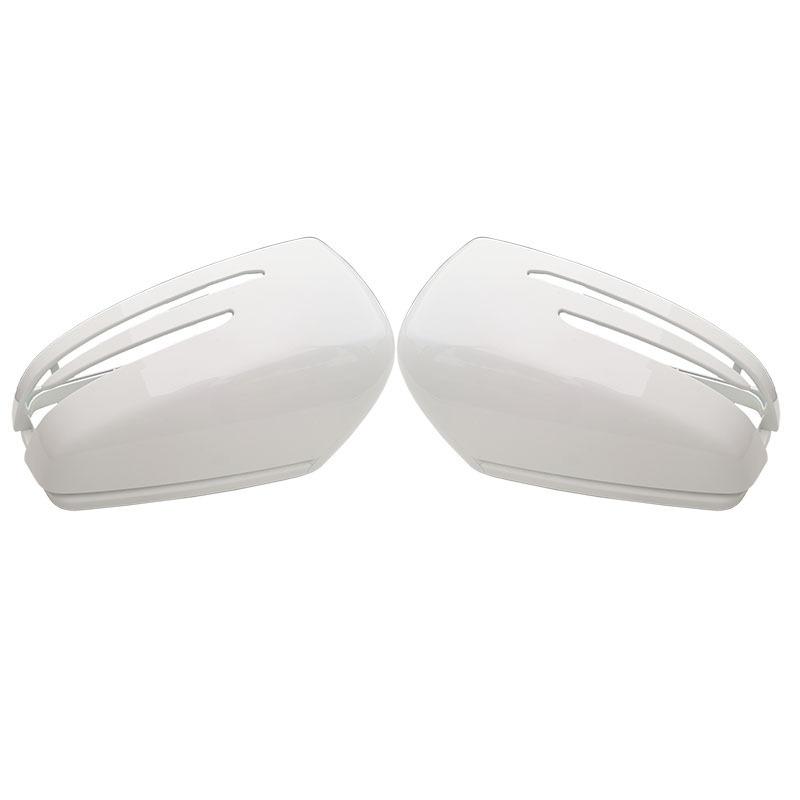 White Side Mirror Cap Covers For Mercedes Benz W212 W204 C E S Class W176 W246 C117 X156 X204 W221 C218 A B CLA GLA GLK Replace