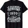 Men's 1970 Vintage Limited Edition T-Shirt - 50 Years Retro 70s Design with 1970 Birth Year Print, Slim Fit Crew Neck Cotton Tee