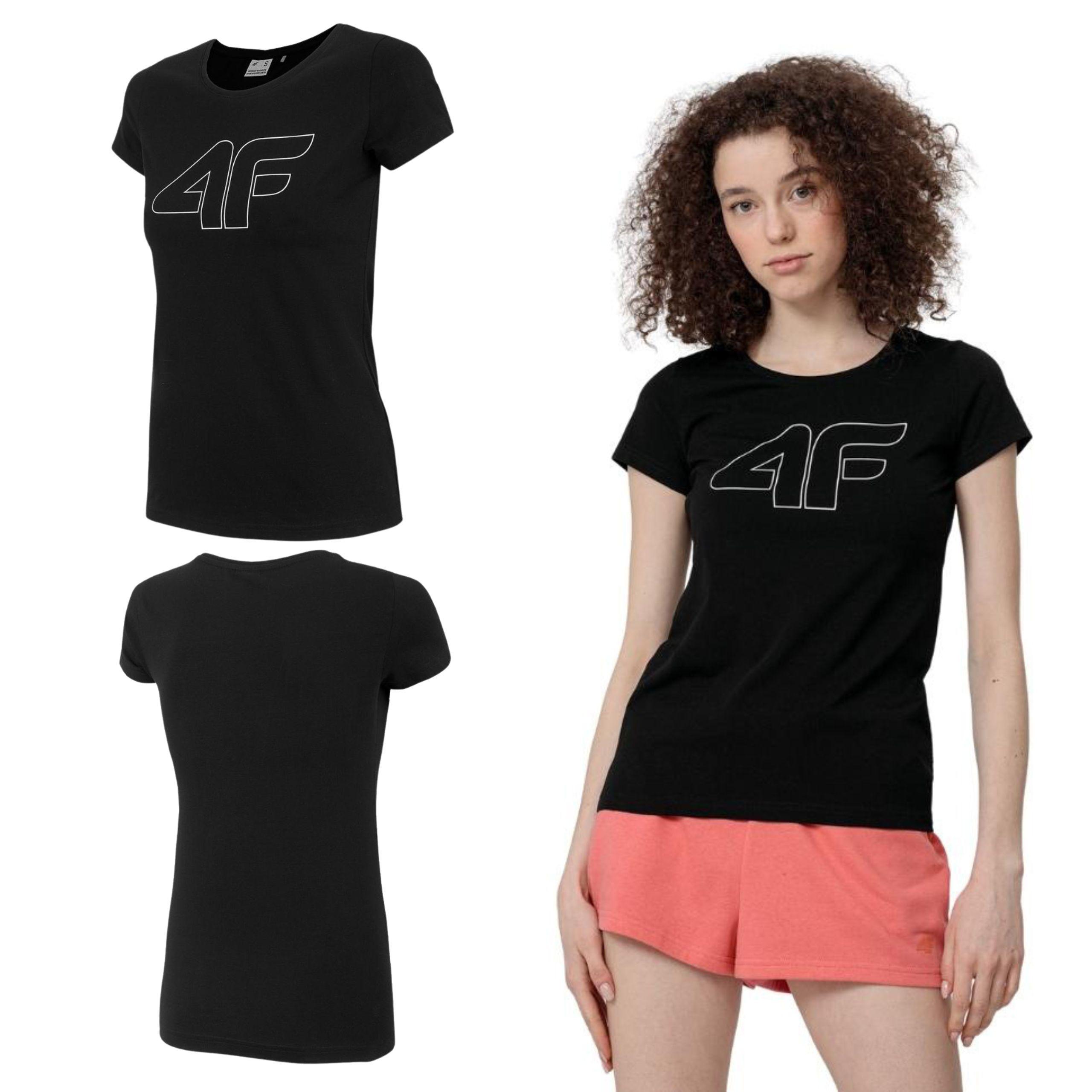 

4F H4Z22 TSD353 deep black Xs women s sports T-shirt