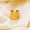 Adjustable Irregular Ring Fastness Women's Ring Exaggerated Multi Layered Ring  Gift