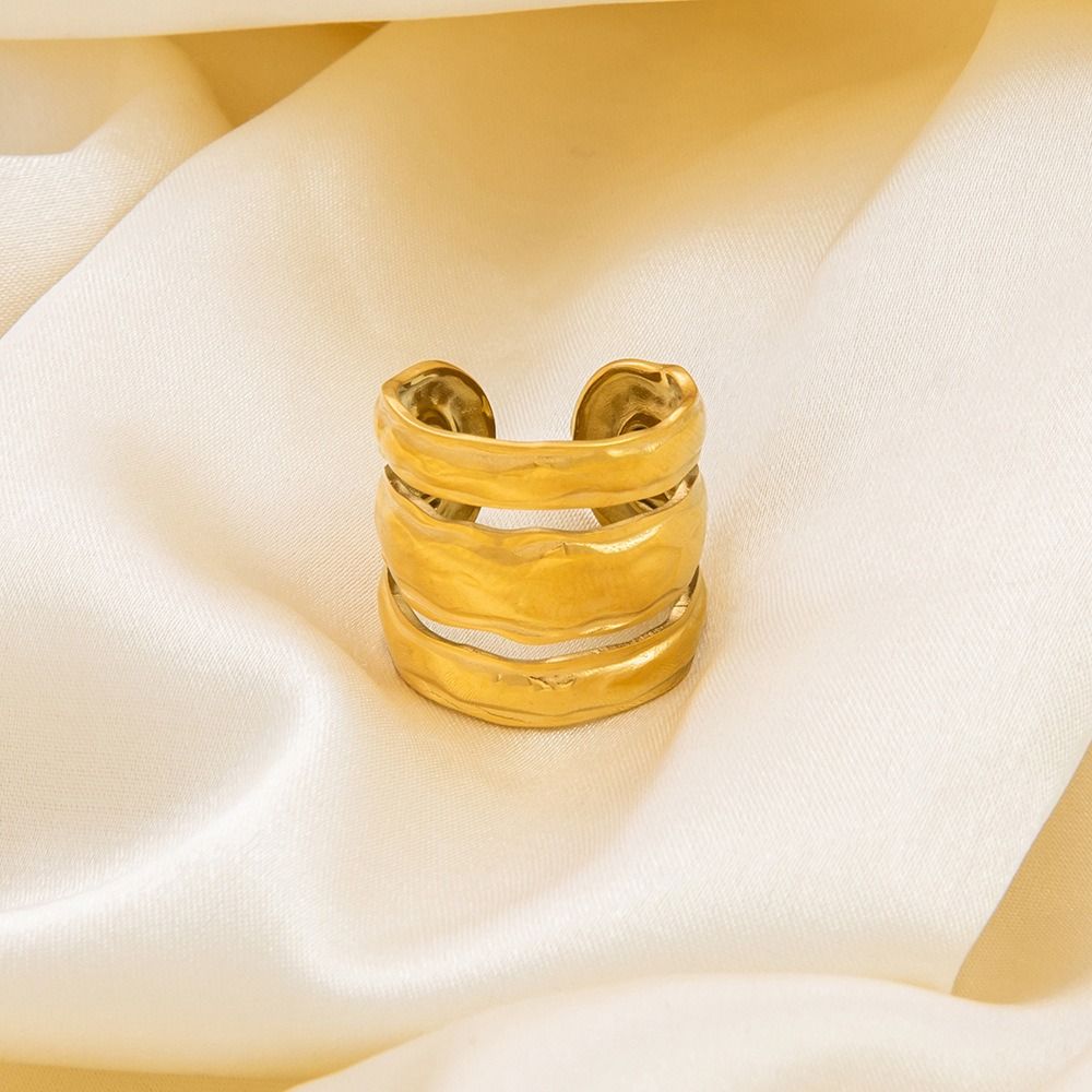 Adjustable Irregular Ring Open Women's Ring Creative Multi Layered Ring Gift