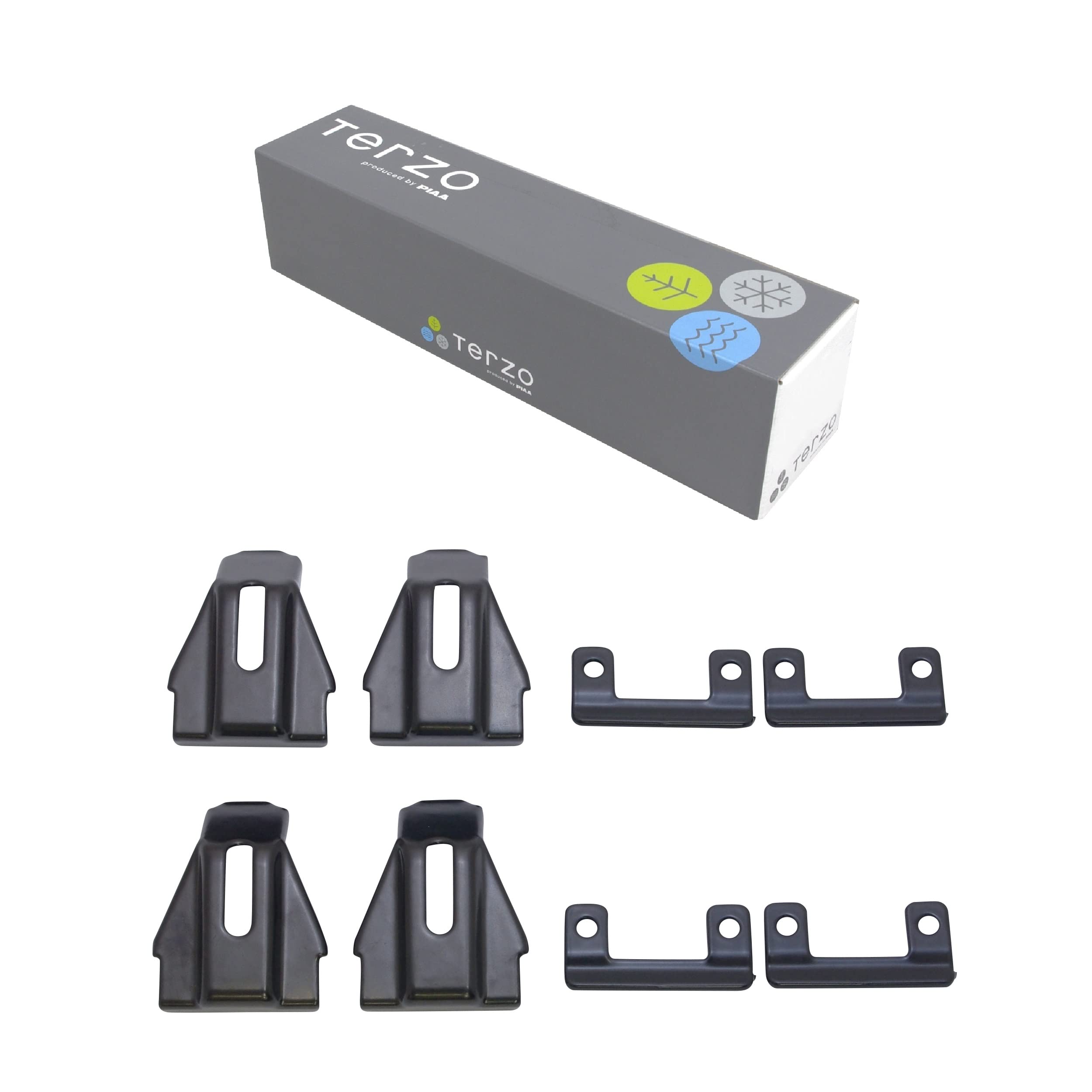 

Terzo Roof Carrier with Mounting Set of Direct Roof Rail for Aero Bars VOLBO SR5 SR5 (by PIAA) Carrier/Base Vehicle-Specific Holders, 4, Type, Black, чёрный