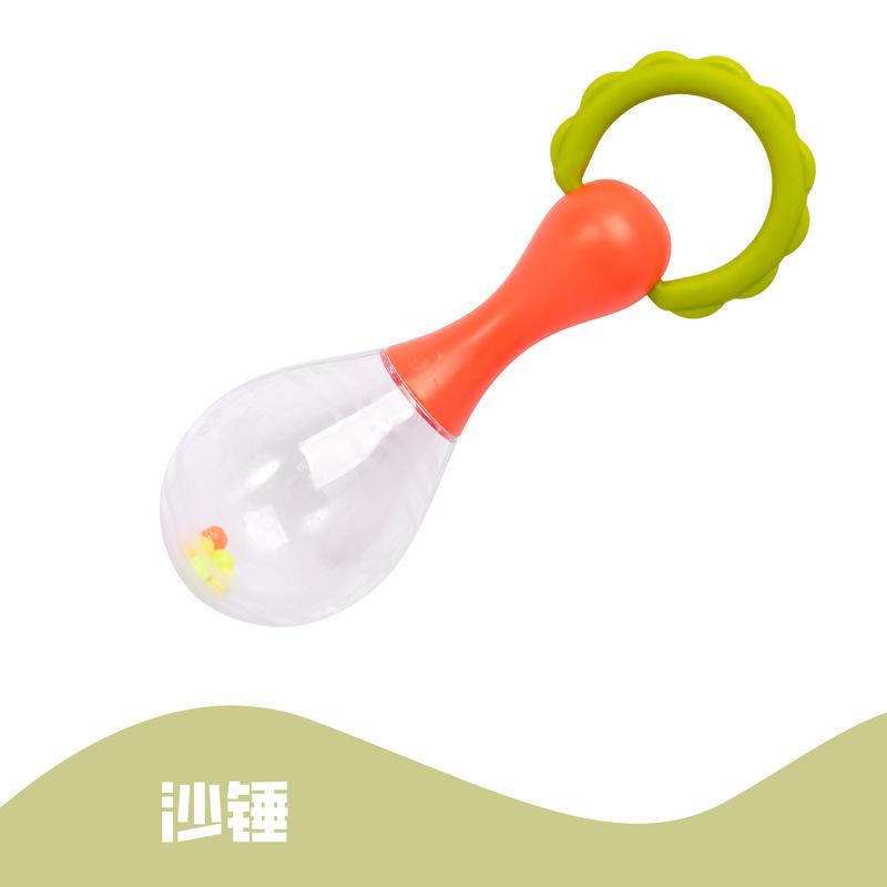 Baby Clutch Ball Rattle Fitness Soft Glue Hand Rattle, Fish Skewer Toothpaste Infant 0-1 Years Old Educational Toy