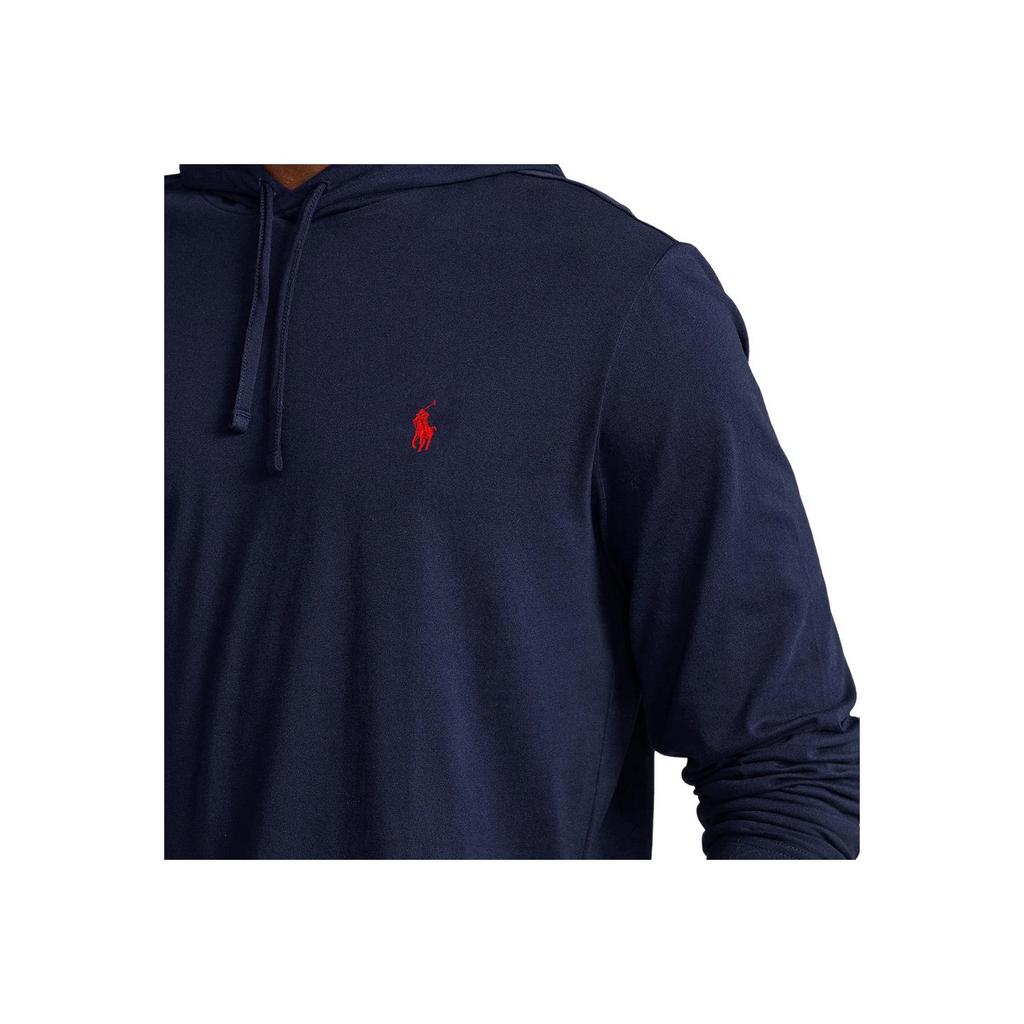 Polo Ralph Lauren Logo Haftowane Drukowane Bluza z Kapturem z Długim Rękawem Męska bluza Granatowo-Niebieska 710847203-028