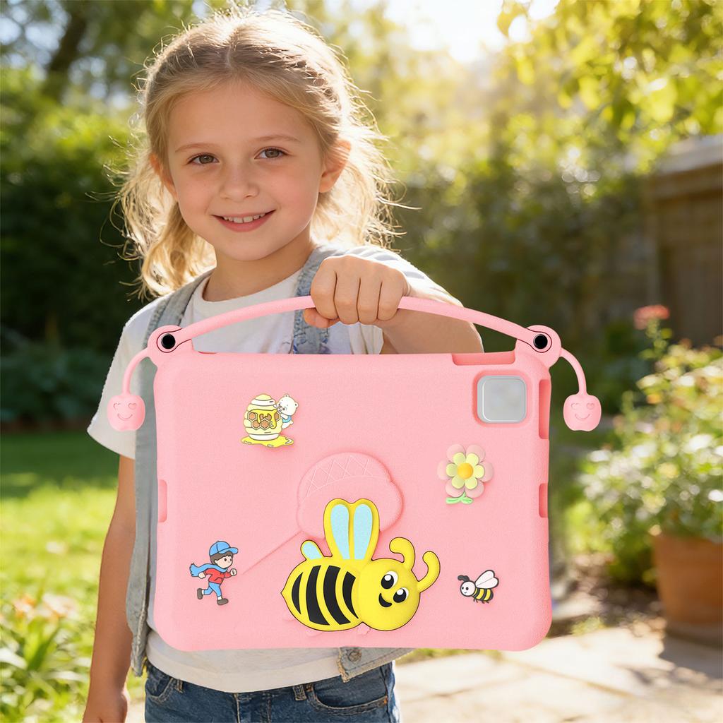 EVA Protective Case Fits for IPad Pro 11 Air 4 5 6 7 10th 11th Washable Shockproof Protector with Stand Pink