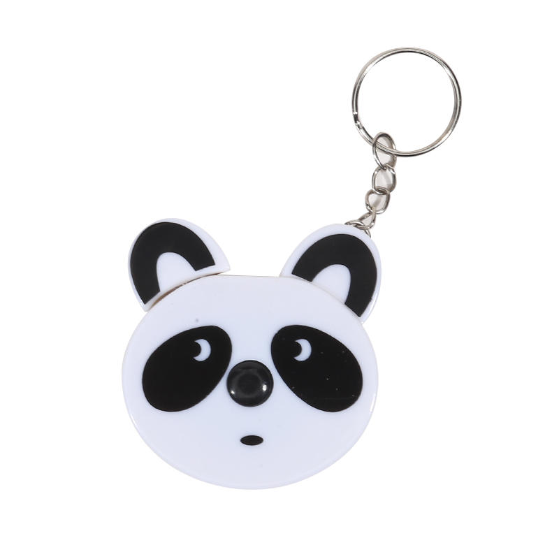 Cute Portable Cartoon Animal Tiger Panda Frog Piggy Tape Measure Automatic Stretch Ruler Sewing Measure Ruler Keychain Household