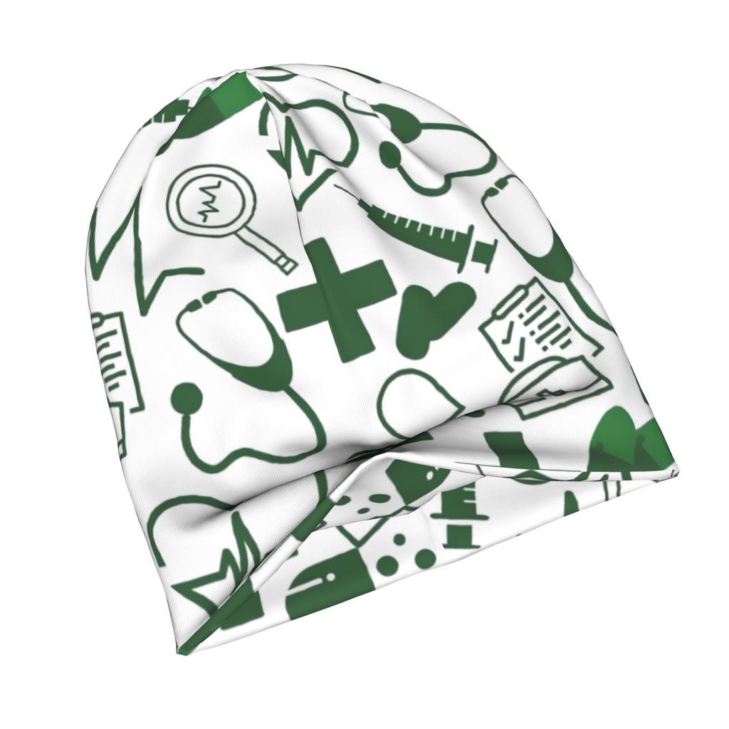 Doctor Medical Pattern Healthcare Professionals Design Fashion Knit Hat for Adults Adds a Stylish Finishing Touch to Everyday Outfits Perfect for City