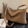 Vintage Women's Slouchy Frosted Suede New Fall/winter Shoulder Underarm Bag Simple Tote Bag Large Capacity Commuter Bag
