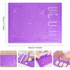1Pc Silicone Kneading Mat Non Slip with Measuring Tool Food Grade Baking Pad Easy Clean Reusable Rolling Dough Kitchen Tool