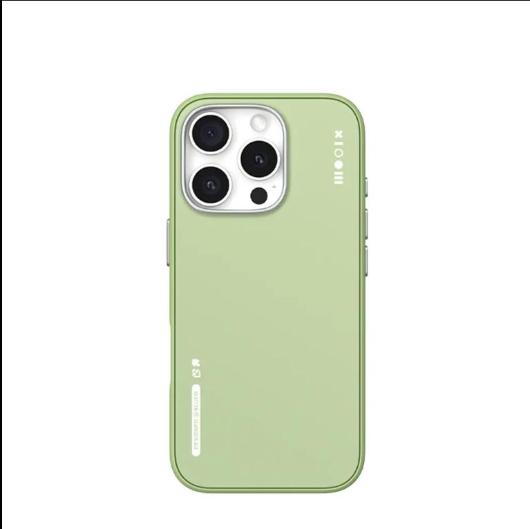 Blueo For iPhone 16 Pro Case Dual-Color Liquid Silicone Magnetic  Phone Case With Magnetic For Iphone 16 pro max Case Silicon&For iPhone 16 Pro зелёный