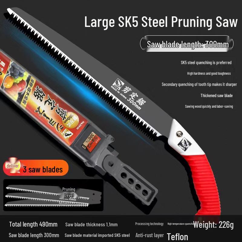 Japanese Great White Shark Hand Saw for Trees and Woodworking - Manual Handheld Saw