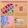 20 Colors Metal Watercolor Painting Set Portable Box With Shiny Pearls Solid Watercolor Painting Art Supplies For Art Student
