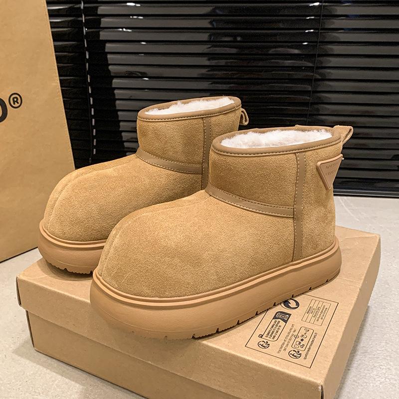 

Snow boots women s fleece thickened cotton shoes winter 2025 new thermal shoes snow cotton women s snow shoes bread shoes 40