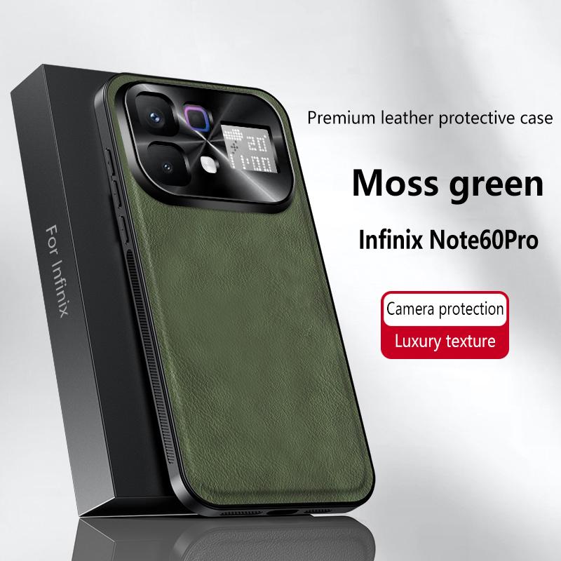 

For Infinix Note 60 Pro 5G Case Magnetic Elegant Leather Wear-Resistant Lens Fully Covered Non-Slip Grip Edge Cover Shell