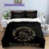 AFC Ajax Custom Name Pattern Bedding,Quilt Set Quilt Cover Pillowcase Home Birthday Gift(1 * Duvet Cover + 2 * Pillowcase, Without Core)