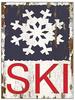 Vintage Metallschild Ski für Heimbar Kneipe Küche Garage Restaurant Wanddeko Plaketten Schilder xinch